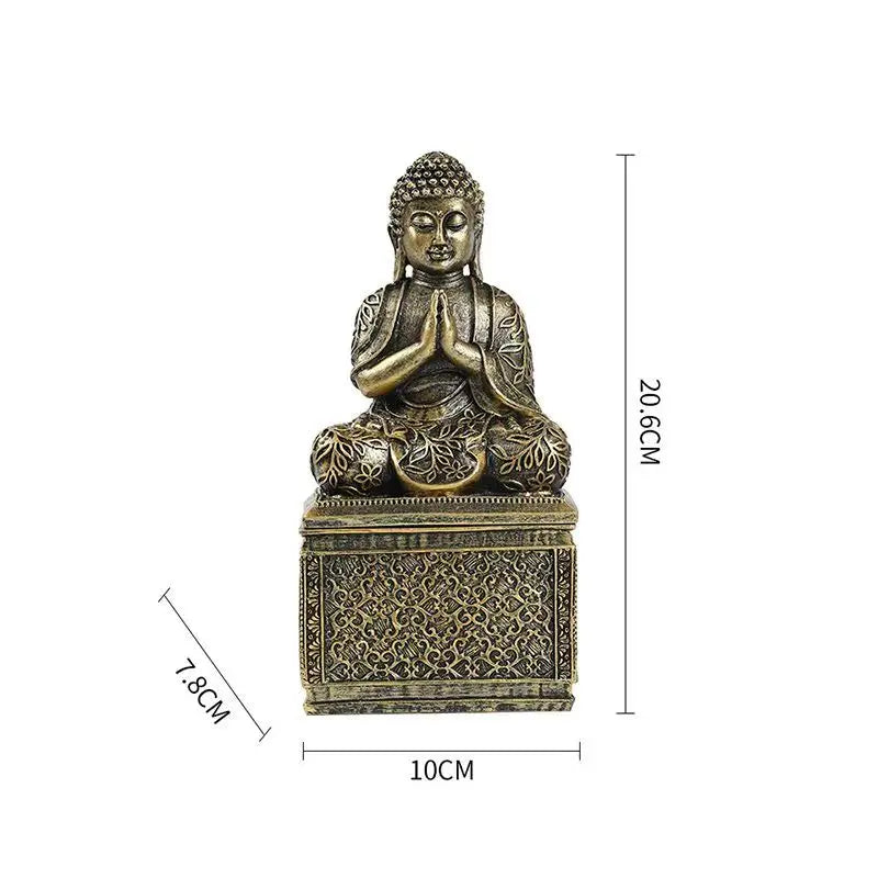 Elephant Buddha Statue Thailand Buda Resin Huddhism Figurines Fengshui Hindu Sitting Buddha Figurine Living Room Home Decor Gift