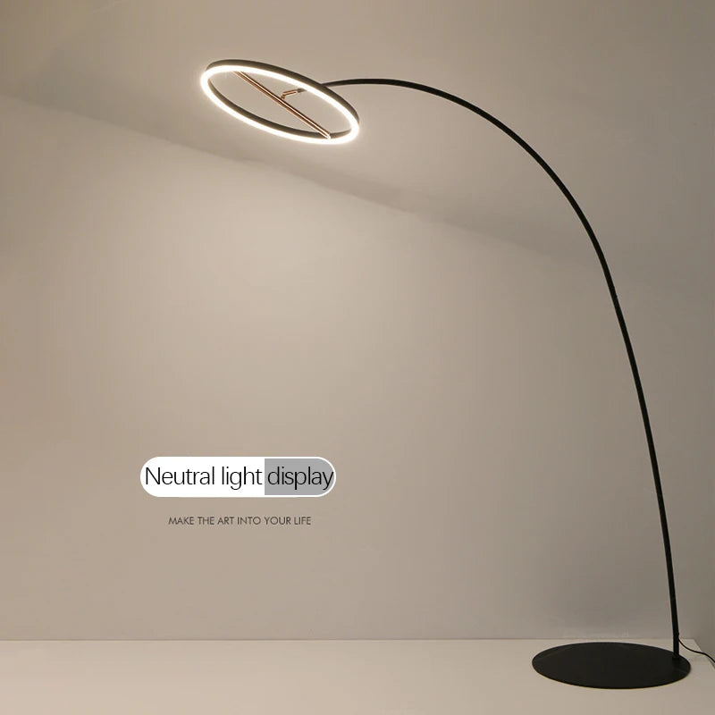 SAMAN Nordic Fishing Floor Lamp ModernFamily Living Room Beside The Sofa Creative LED Minimalism Standing Light