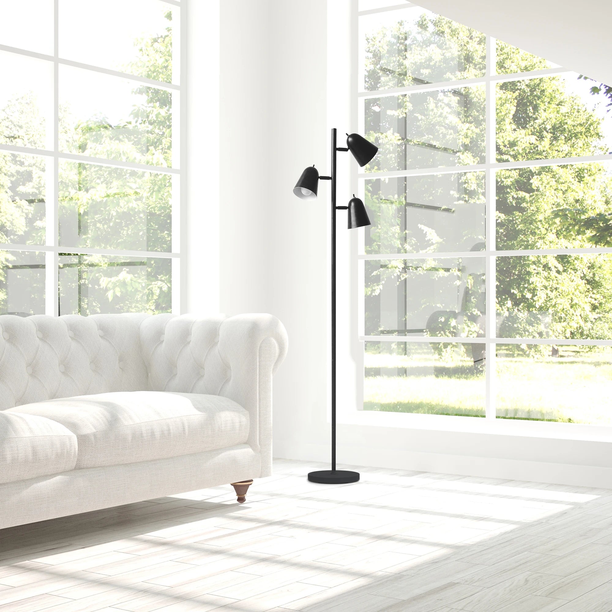 68" Tree Floor Lamp with 3 Bulbs Included
