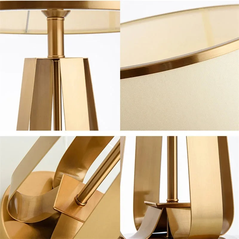 SOFEINA Modern Table Lamps Bedside Luxury Design Golden Desk Lights Home E27 Decorative For Foyer Living Room Office Bedroom
