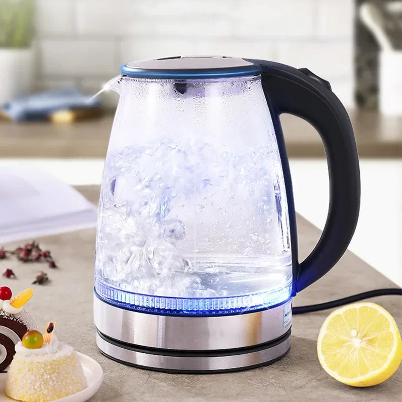 Electric Glass Kettle – 1.5L Borosilicate Tea Kettle with Fast Boil Heating Base