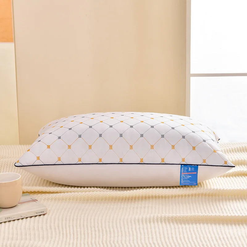 Orthopedic Pillow for Cervical Support & Sleep Aid High Resilience Non-Collapsing Core Student Single Pillow Home/Dorm/Hotel Use