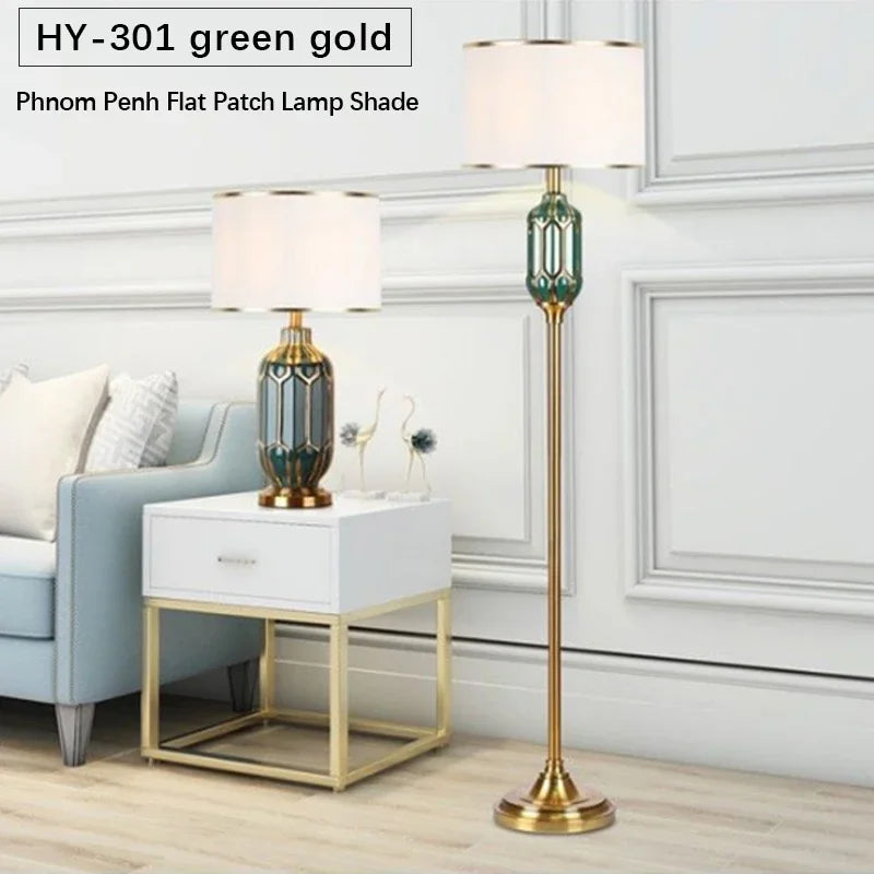 GISELLE Modern Ceramics Floor Lamps Standing LED Creative American Luxury Fashion Table Light For Home Living Room Bedroom