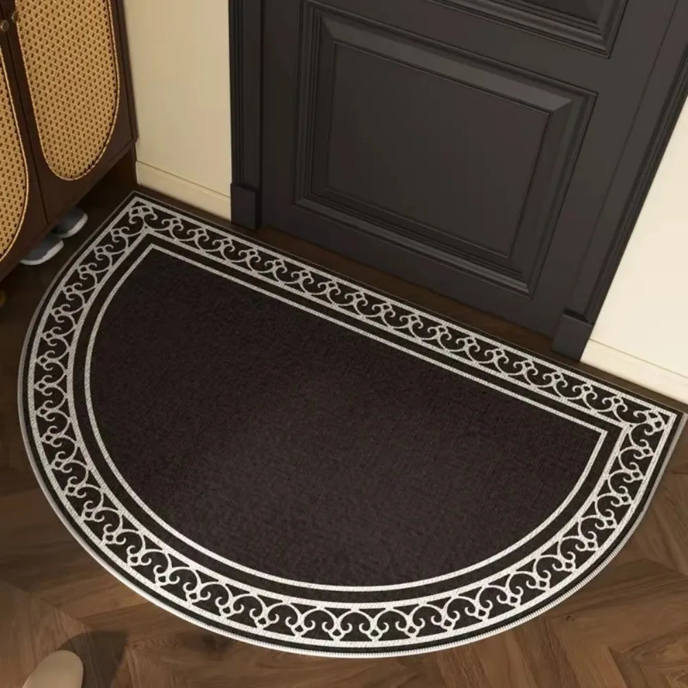 VIKAMA Semi-Circular Line Floor Mat, Anti-Slip Indoor And Outdoor Entrance Door Mat, Home Decoration, Living Room Area Carpet