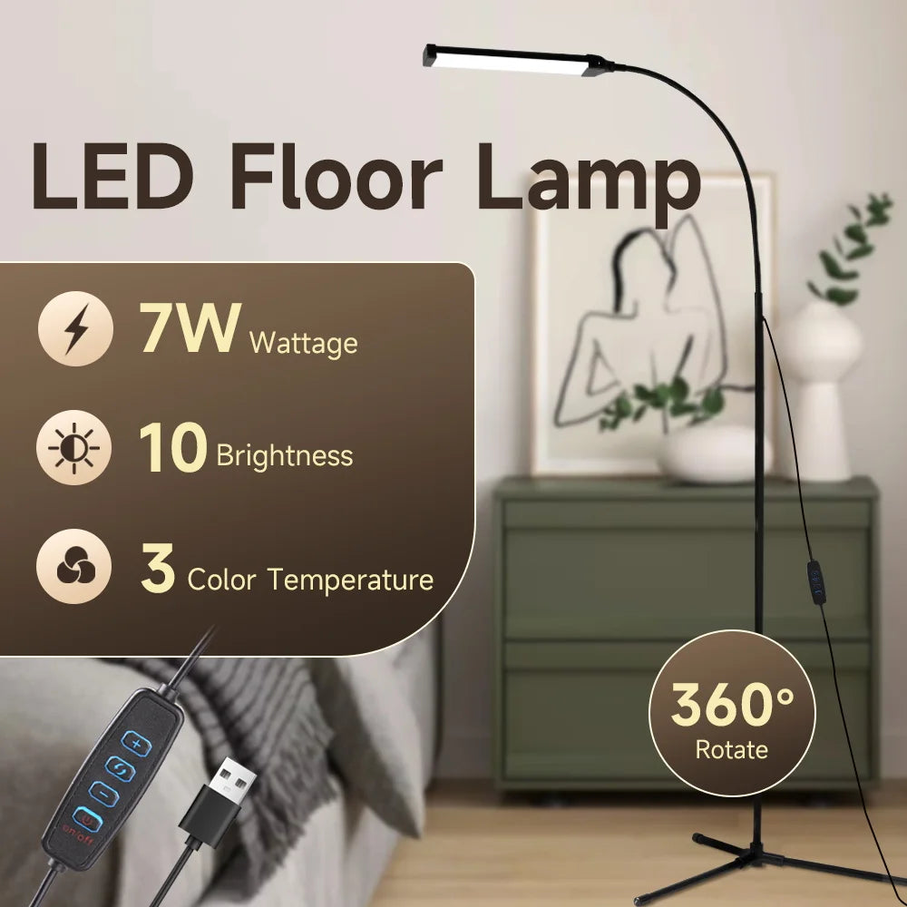 Modern Led Floor Lamp Living Room Dimmable Stand Floor Light Bedroom Led Bedside lamp Reading Lighting For Study Room Decoration