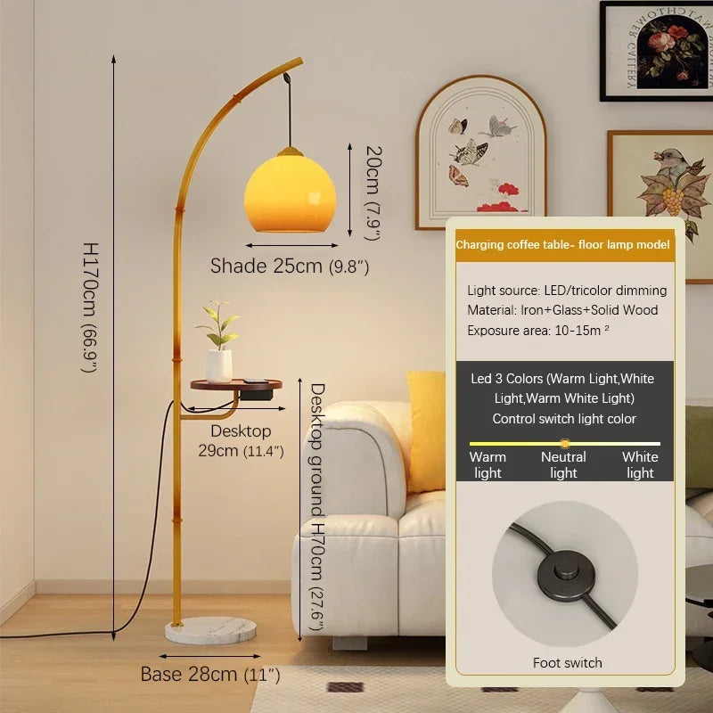 OUTELA Nordic Floor Lamp Modern Family Iiving Room Bedroom Homestay Creativity  LED  Decorative Standing Light