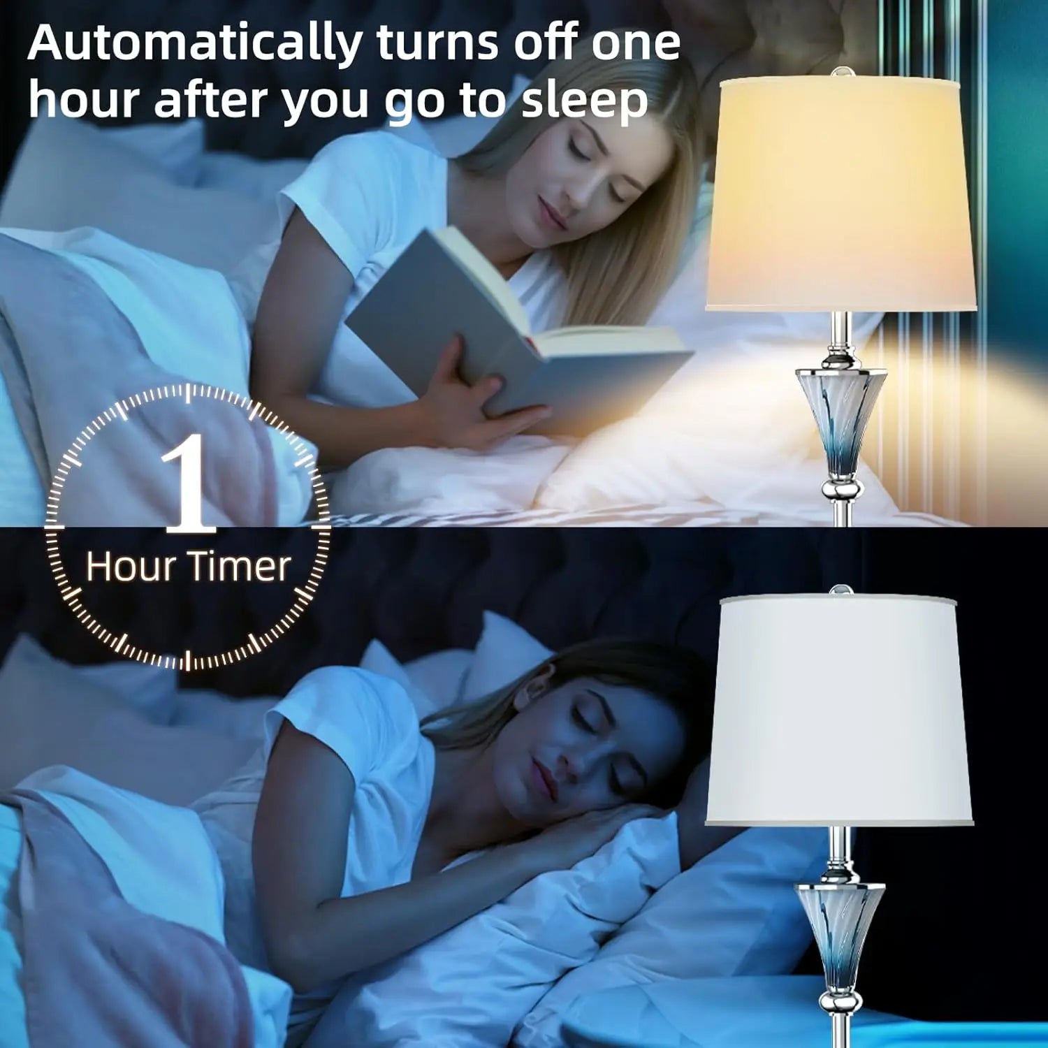 Blue Glass Floor Lamp, Smart Standing Lamp with Remote, Dimmable Color & Brightness, Modern Home Decor