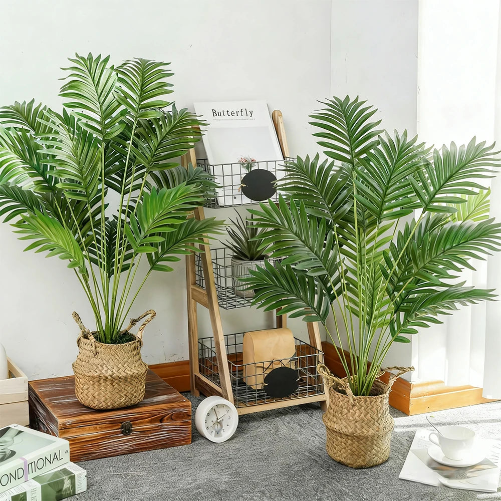 Artificial Palm Tree Tall Fake Plant Faux Areca Artificial Tree for Indoor Outdoor Home Office Bedroom Porch Balcony Decoration