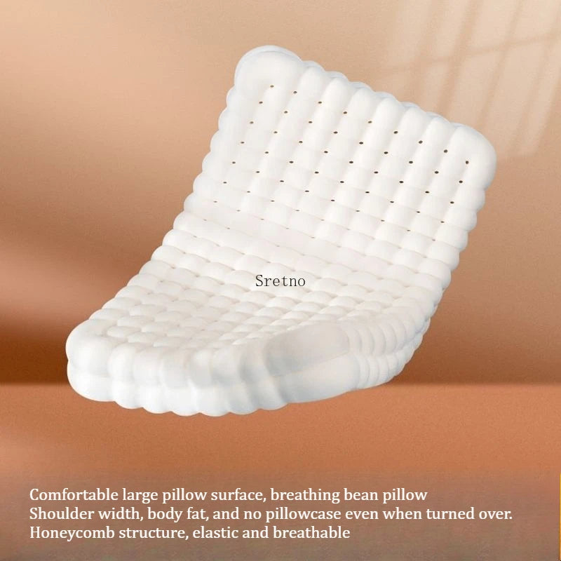 SRETNO Natural Latex Neck Pillow 2026 New Bubble Pillow for Home Use, Cervical Protection Sleep Aid for Adult Rubber Pillow Core