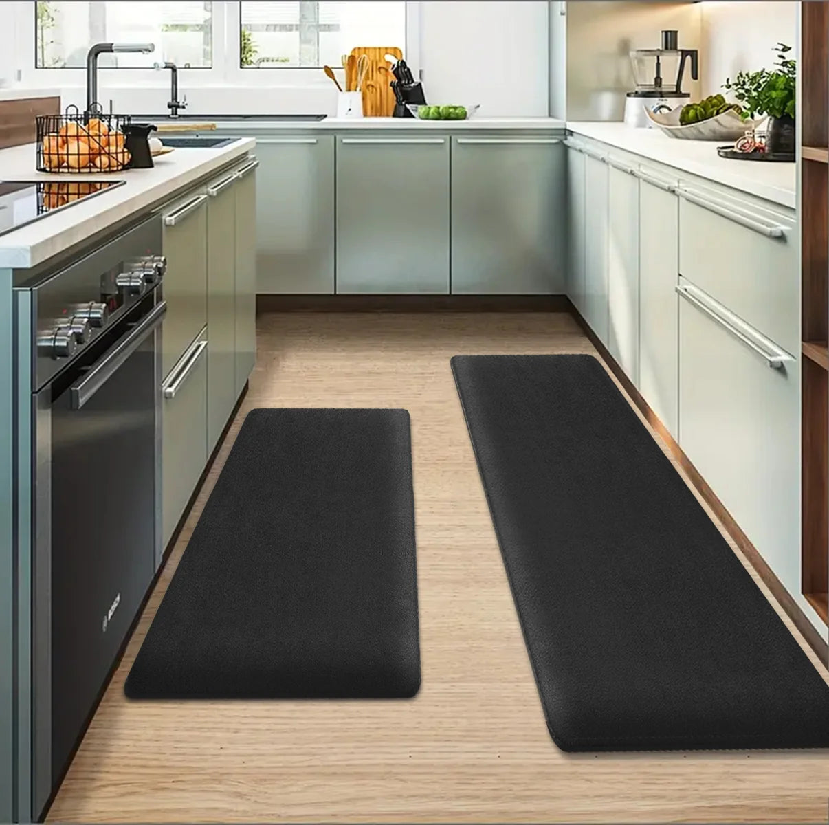 1pc long strip thickened kitchen floor mat flannel non-slip bathroom absorbent mat home door dirt-resistant foot mat