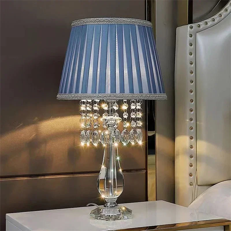Contemporary Crystal Table Lamp Luxurious Living Room Bedroom Study LED Originality Bedside Desk Light