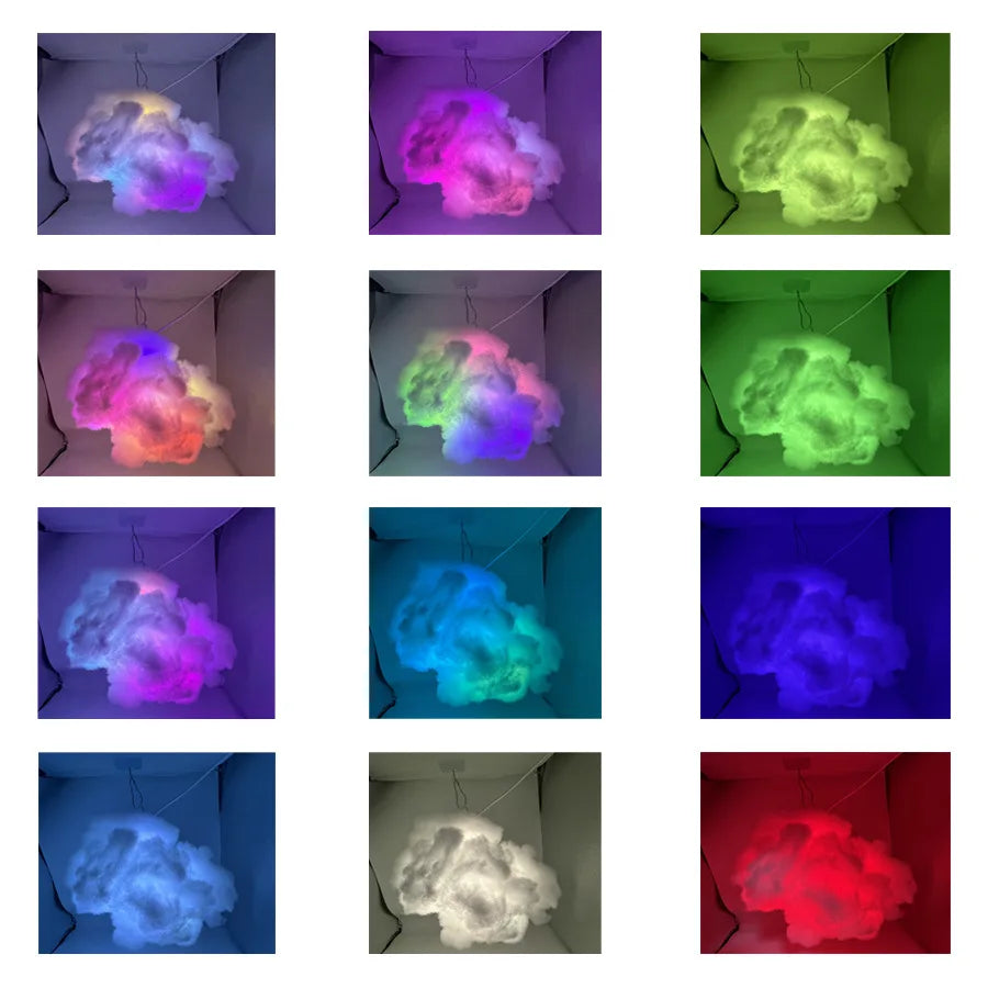 LED 3D Lightning Cloud Light Bluetooth Voice Control Remote USB Plug Dimmable Mood Decorative Night Light for Game Room