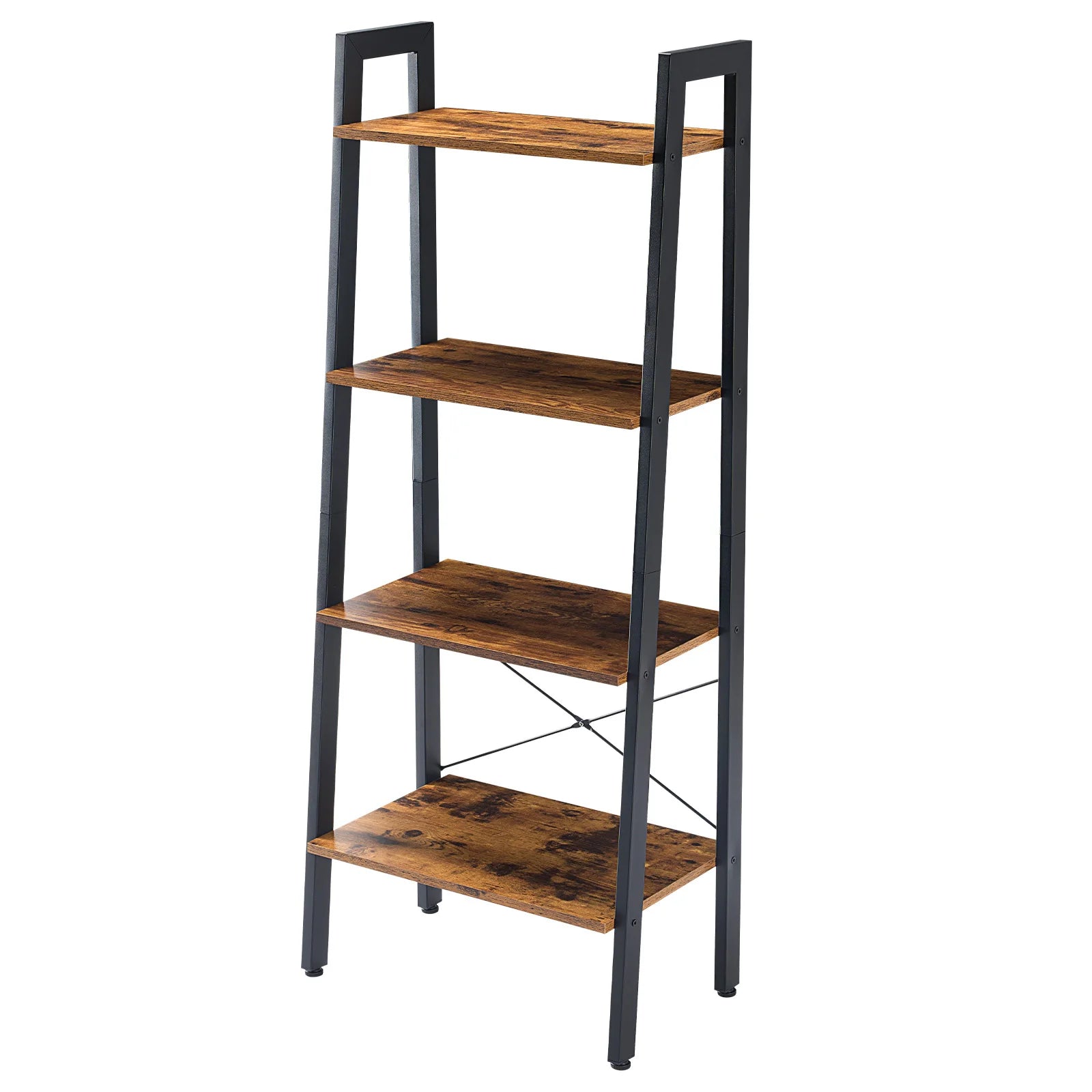 4-Tier Wooden Display Bookshelf – Graduated Standing Storage Shelf