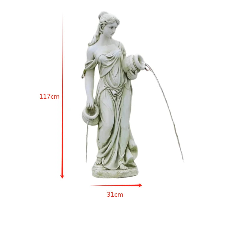 Fiberglass Garden Decoration Beautiful Muse Fountain Mould Concrete Fountain Mould
