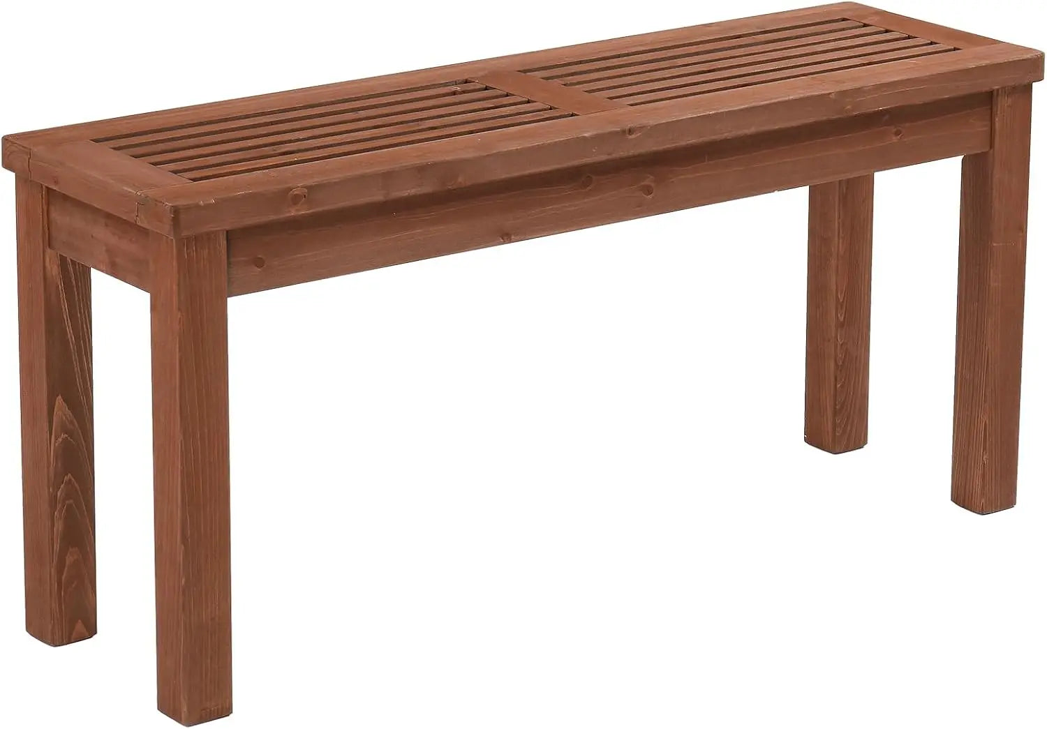 Outdoor Wooden Bench, 40” Porch Bench Garden Bench Outdoor Backless Bench, Small Outdoor Bench for Deck Patio