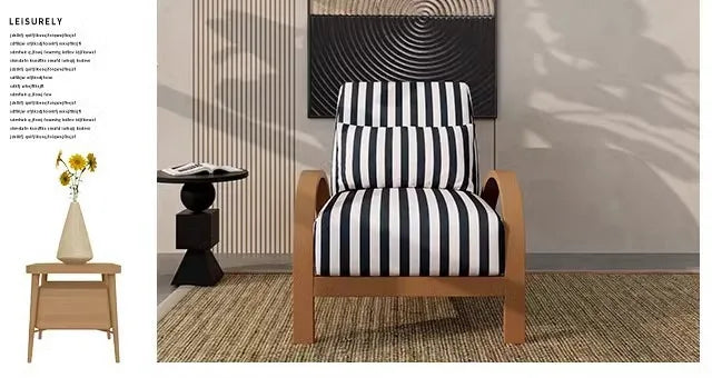 Nordic Lamb Wool Accent Chair – Minimalist Single Sofa Leisure Chair