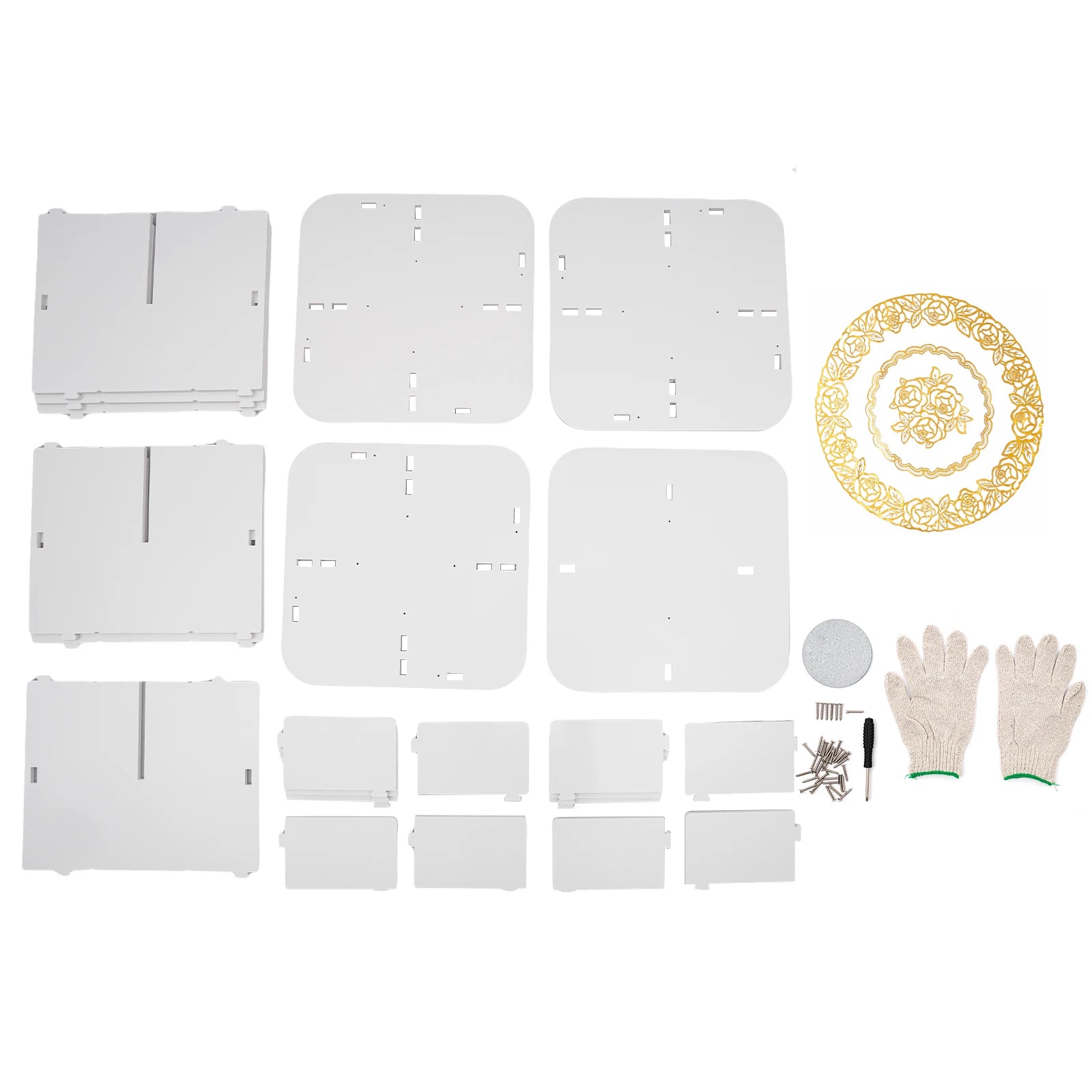 3-Tier 360° Rotating Bookshelf – Square Base Standing Bookcase for Small Spaces