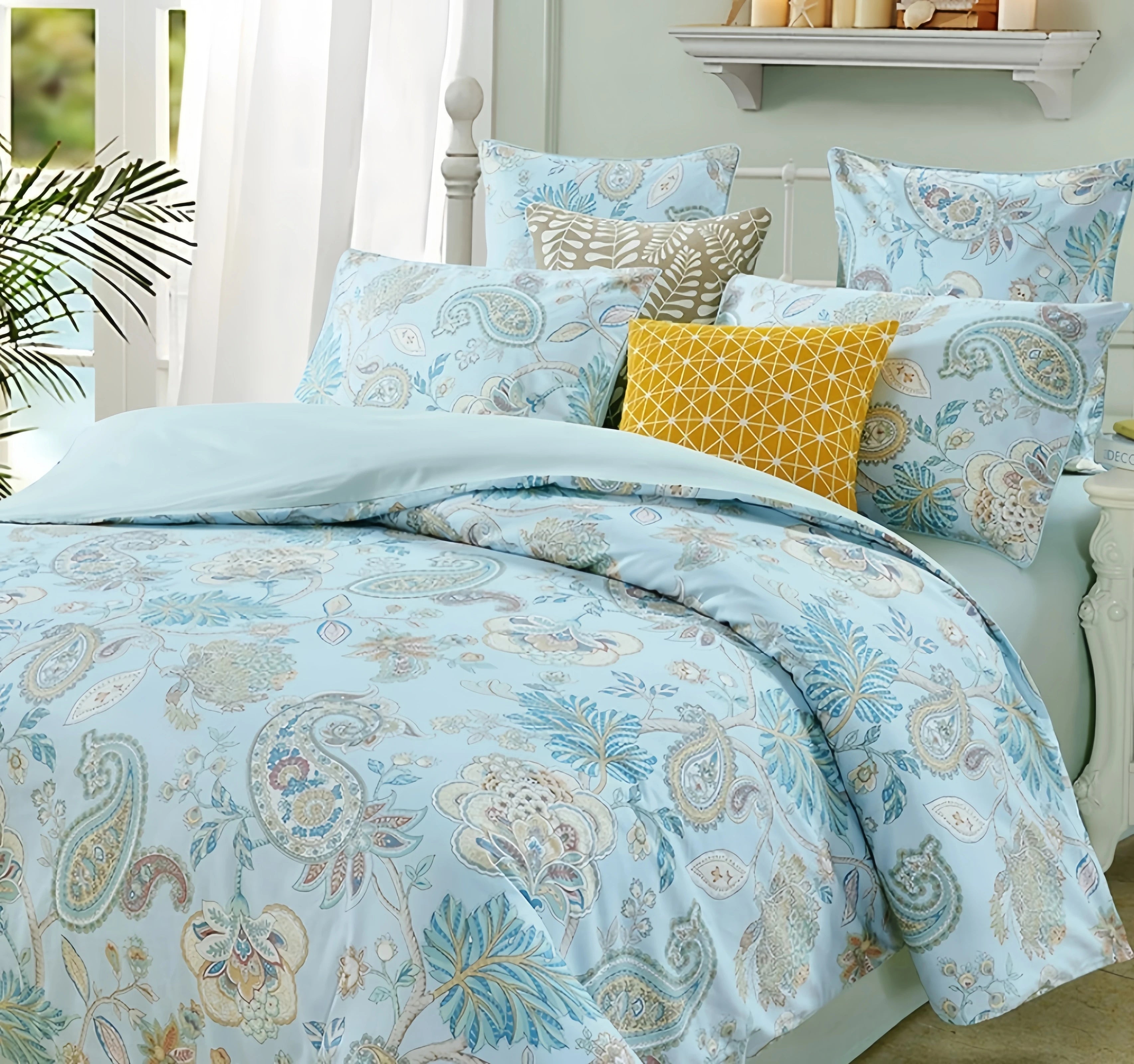 US Size Print Egyptian Cotton Bed Sheets Set, 100% Egyptian Cotton, North American country style,  Customize Size 11  To 20