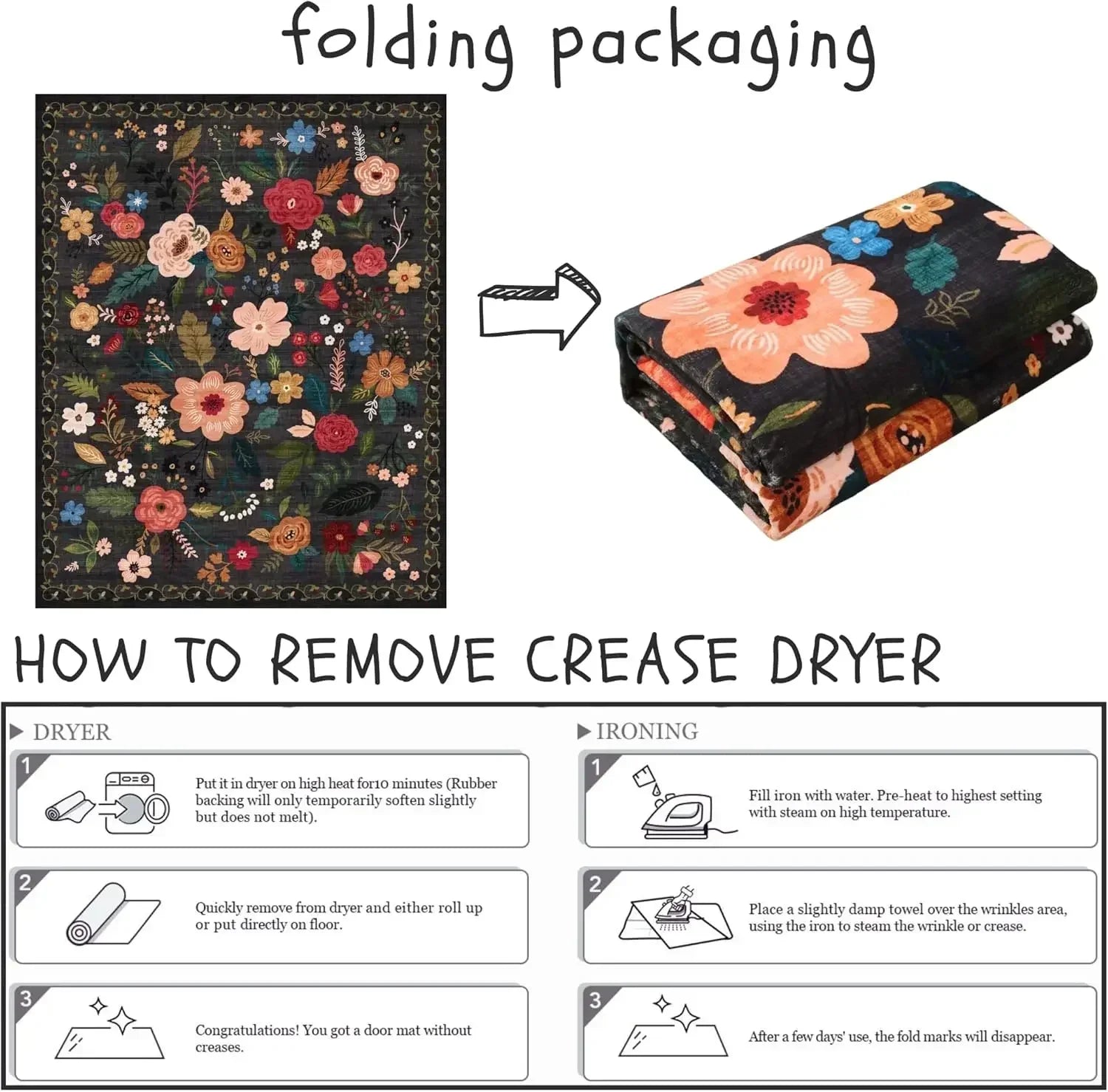 VIKAMA Cartoon Cute Rug - Warm Bedside Rug for Bedroom, Coffee Table Rug, Sofa Rug, Floor Mat for Home Decoration