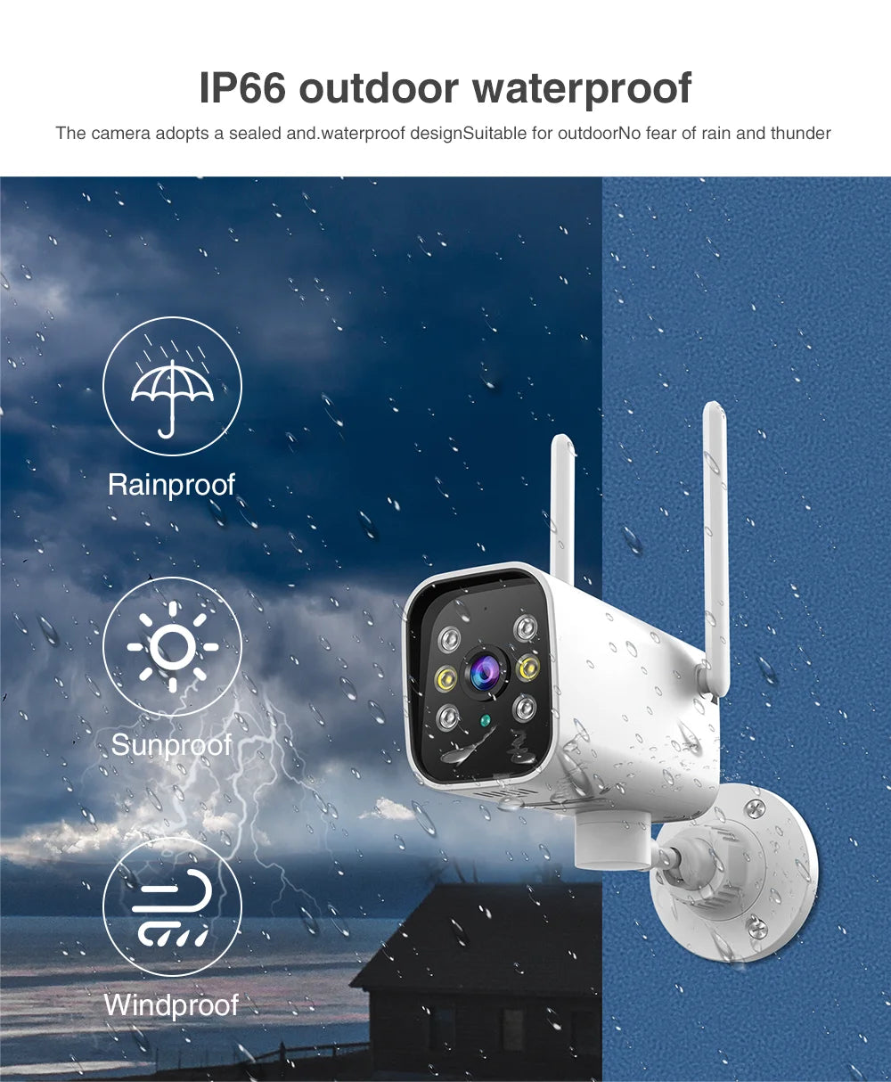 Outdoor WiFi Security Camera – 1080P IP CCTV with Auto Tracking