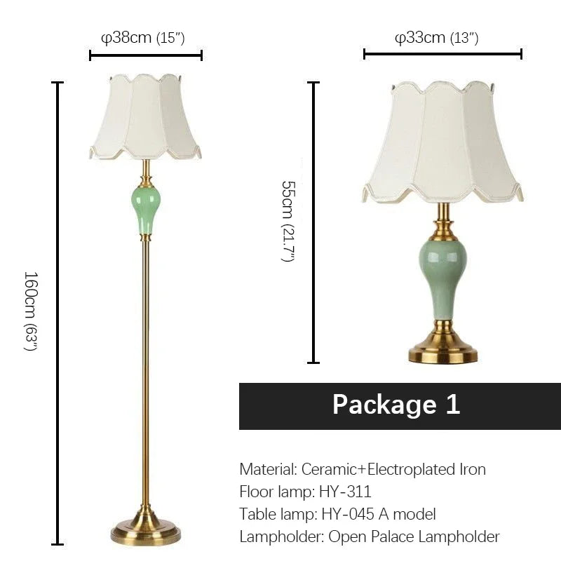 GISELLE Modern Ceramics Floor Lamps Standing LED Creative American Luxury Fashion Table Light For Home Living Room Bedroom