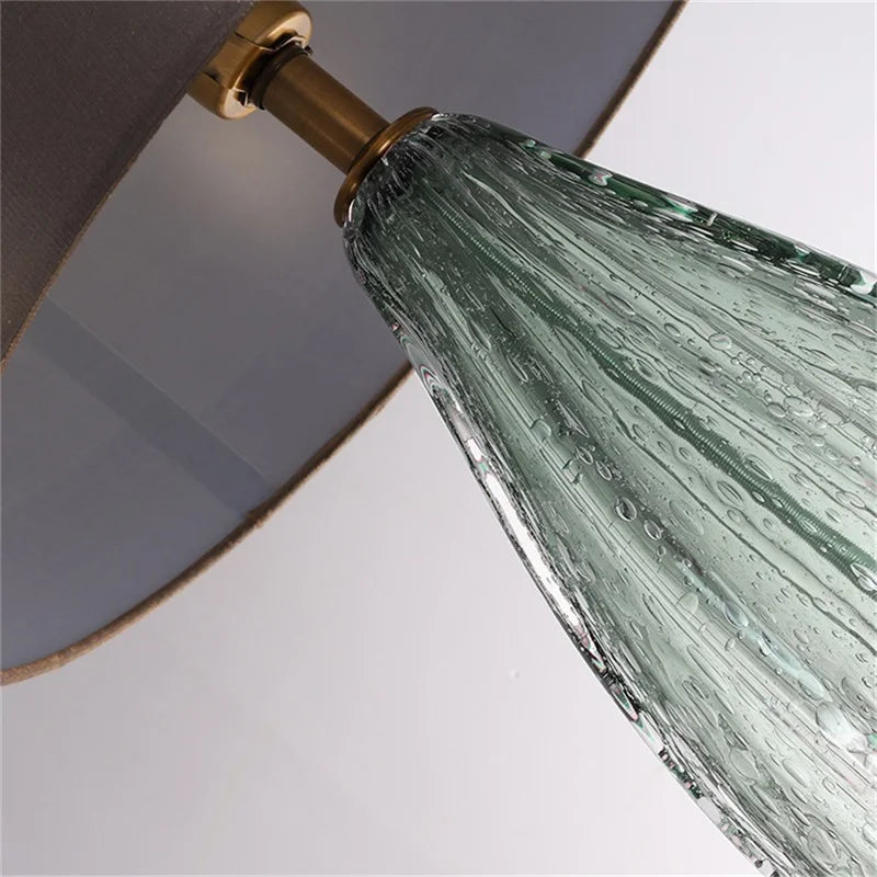 Modern Decorative Table Lamp Green Bedside LED Desk Light for Home Bedroom Living Room Office Study Hotel