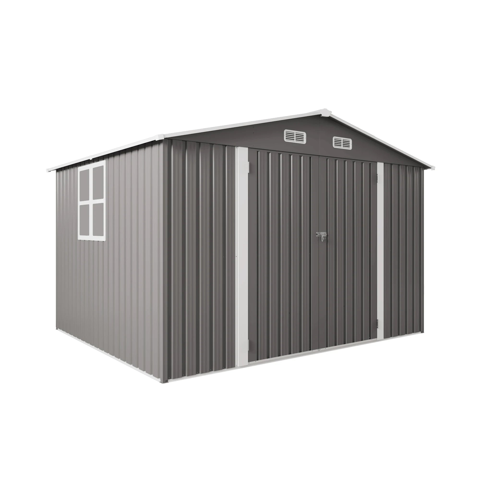 Metal Outdoor Storage Shed – 10 ft × 8 ft Garden Shed