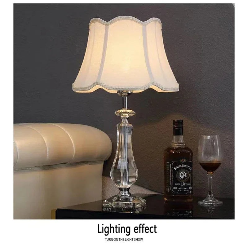 Contemporary Crystal Table Lamp Luxurious Living Room Bedroom Study LED Originality Bedside Desk Light