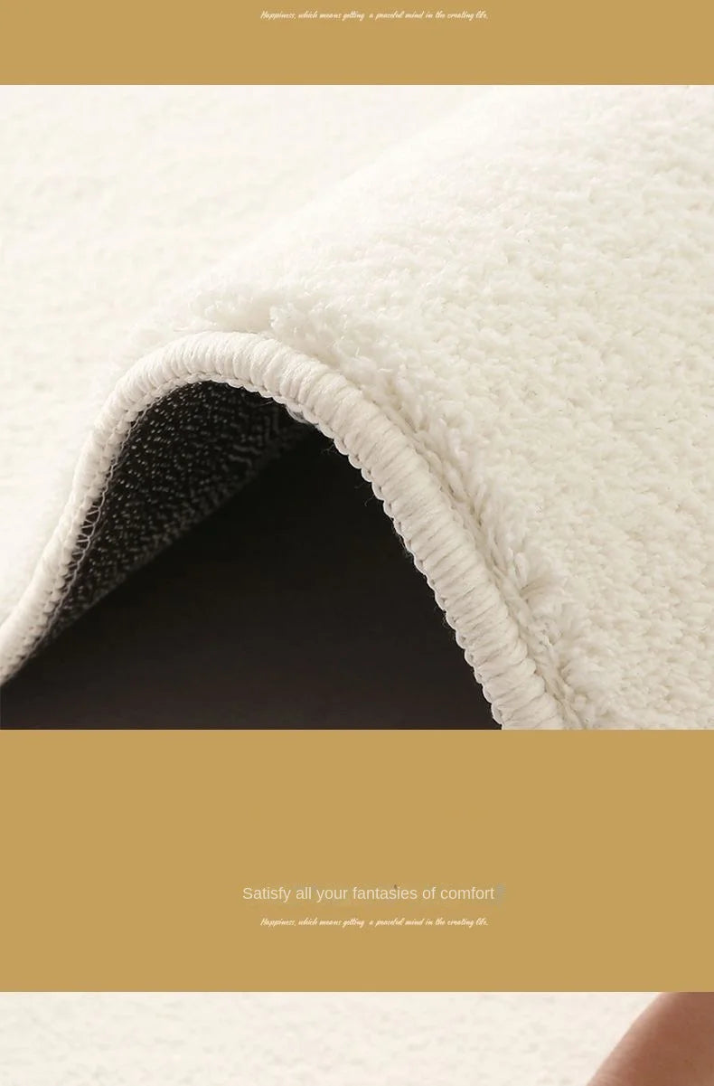 VIKAMA Cute Imitation Cashmere Love Carpet Non-Slip And Dirt Resistant Home Decoration Living Room Bedroom Bedside Foot Mat