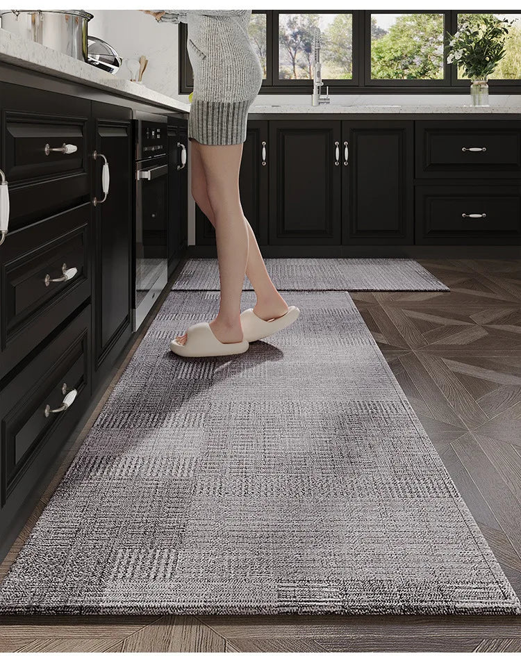 Japanese Kitchen Mat Long Rug Absorbs Water and Oil, Quick-drying, Non-slip Floor Mats, Anti-fall and Dirt-resistant Doormat