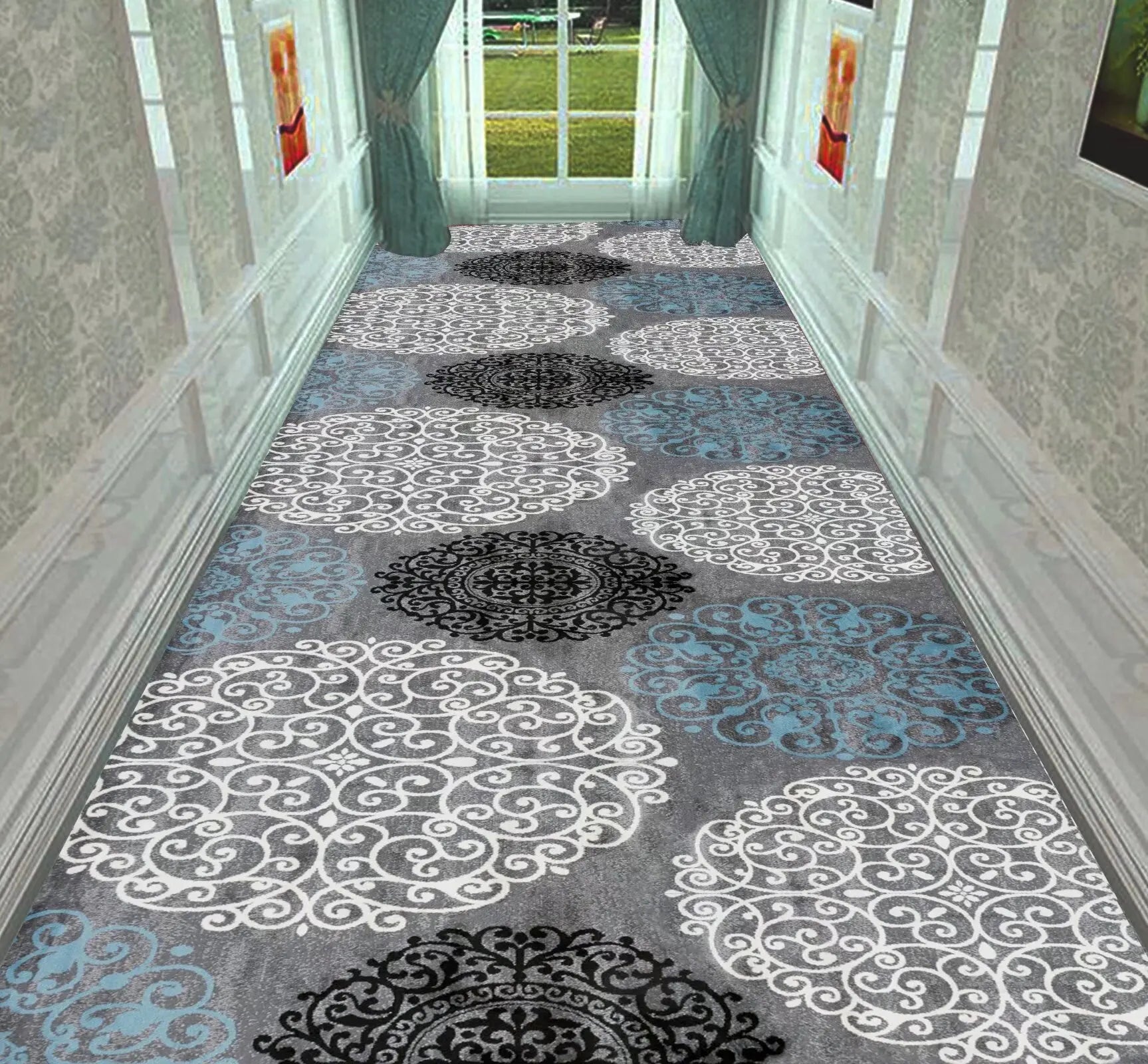 Nordic Modern Villa Long Corridor Carpet Runner Hall Passageway Home Large Rugs Stairway Comfortable Durable Washable Floor Mat
