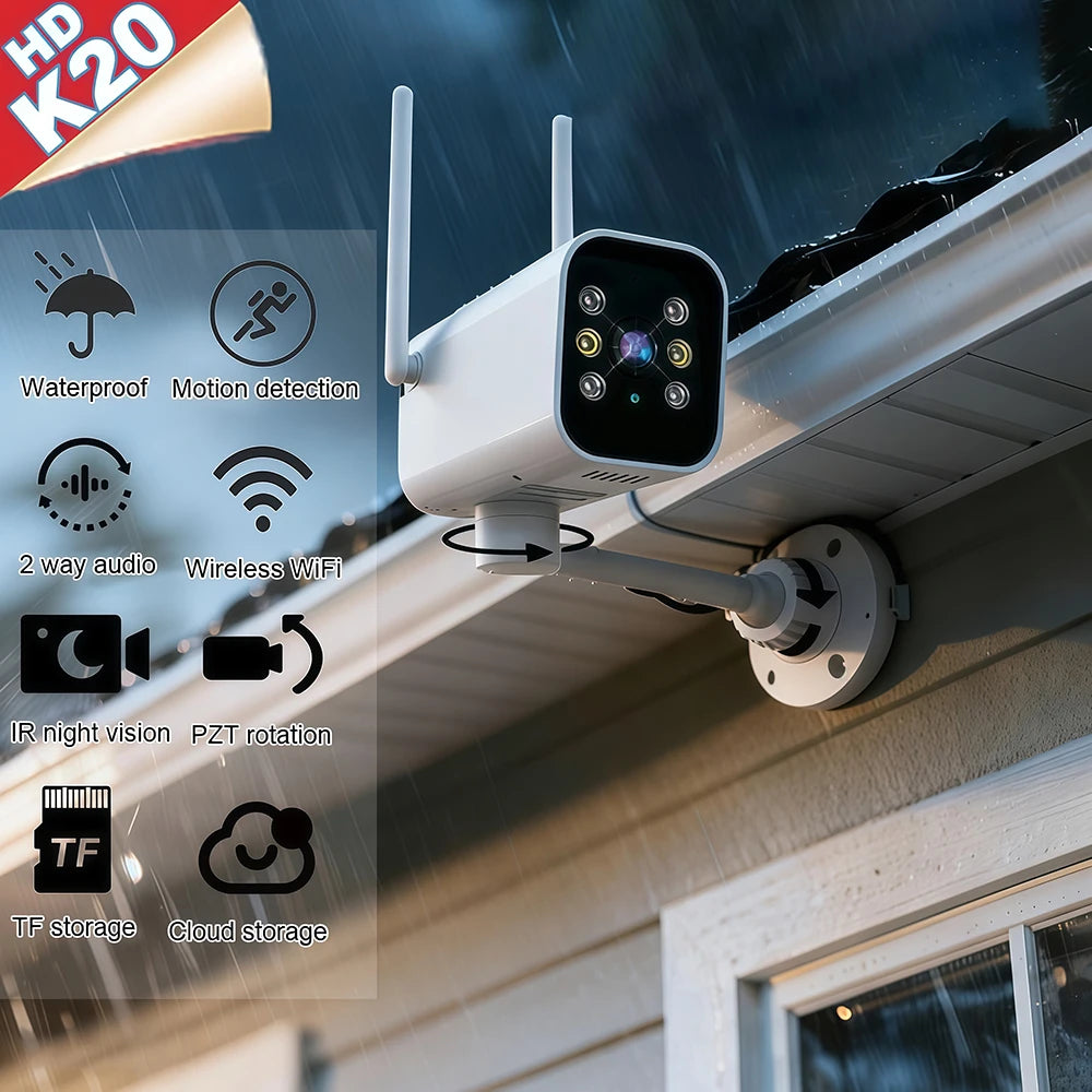 Outdoor WiFi Security Camera – 1080P IP CCTV with Auto Tracking