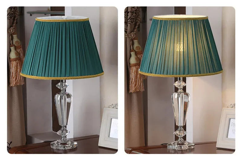 Luxury Crystal Table Lamp  Fashion Modern Living Room Bedroom Study Villa Hotel Home Decoration Lightled lamp led lamp