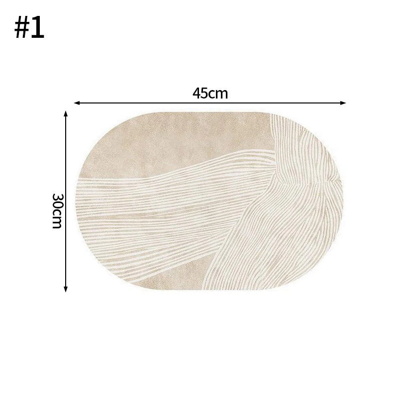 Oval Kitchen Placemats Faux Leather Table Coffee Mats Oil-Proof Waterproof Kitchen Place Mats Dining Home Kitchen Table Decor