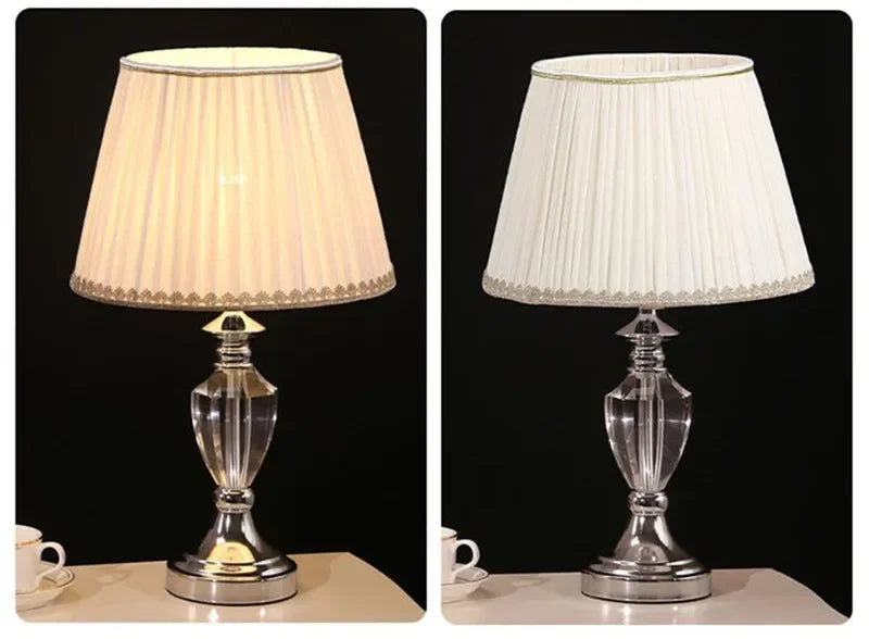 Nordic Modern Crystal Table Lamp LED Luxury Living Room Bedroom Study Villa Hotel Home Decoration Light