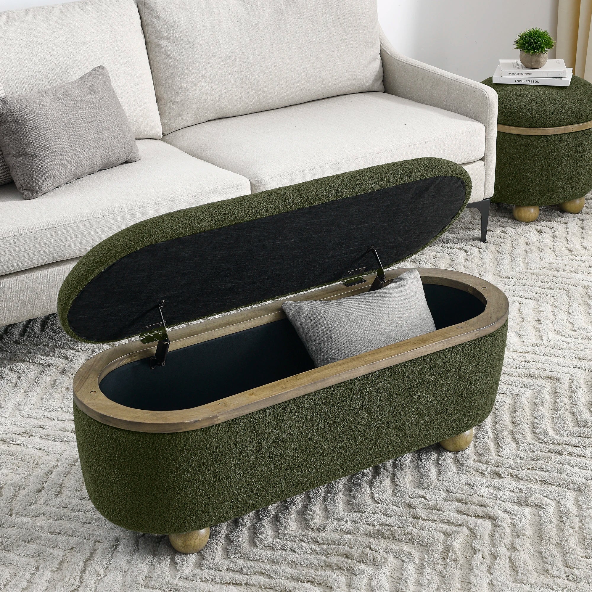 Storage Ottoman Bench – Upholstered Bedroom & Entryway Footrest