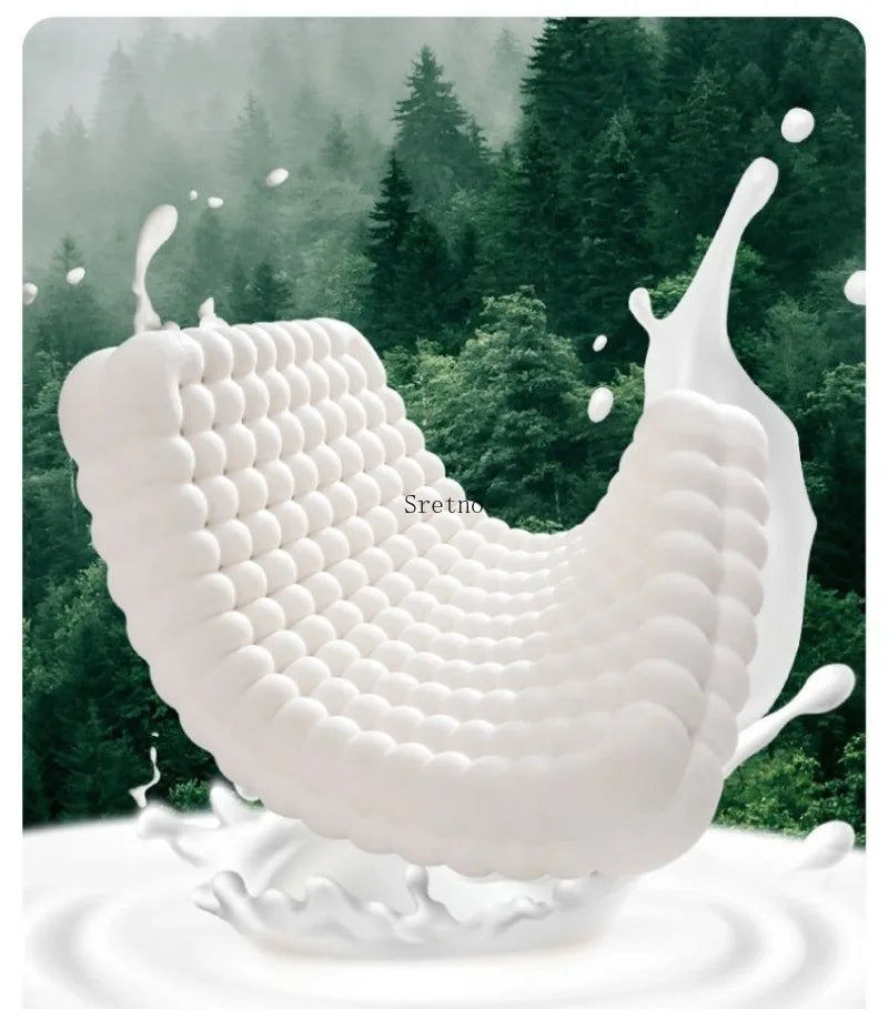 SRETNO Natural Latex Neck Pillow 2026 New Bubble Pillow for Home Use, Cervical Protection Sleep Aid for Adult Rubber Pillow Core