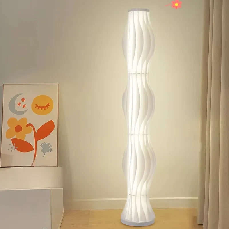 Nordic Cream Style Living Room Bedroom LED Grass Skirt Atmosphere Floor Light