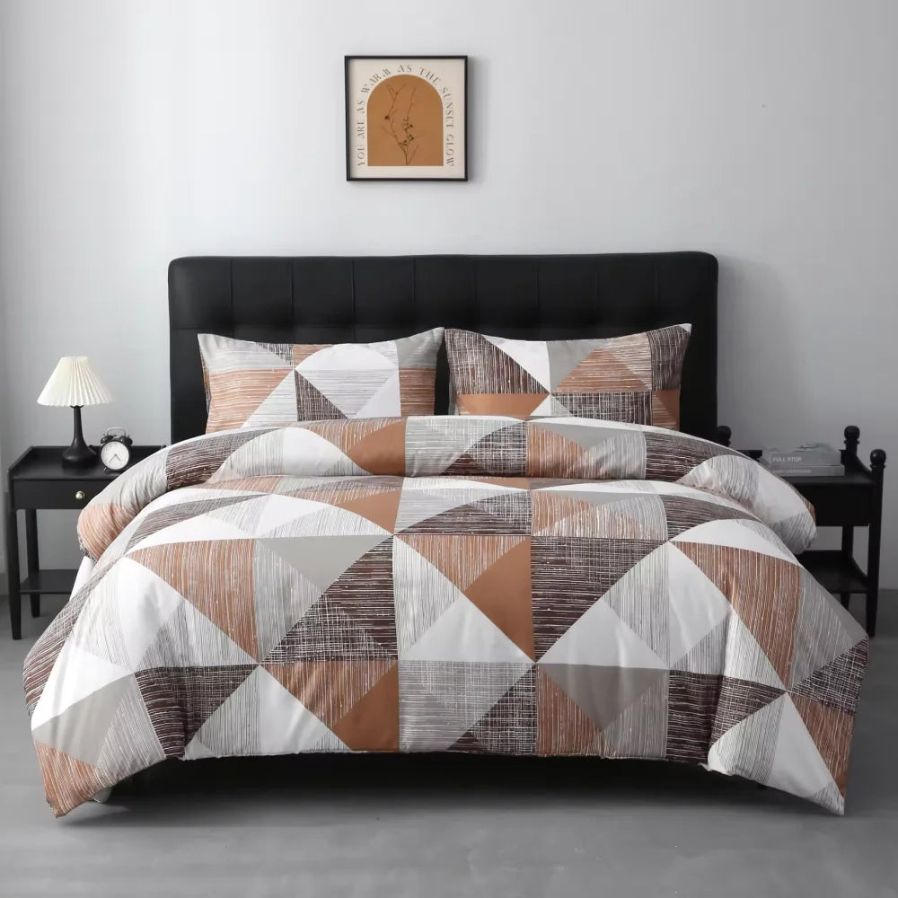 2/3pcs Abstract Printed Polyester Soft and Breathable Duvet Cover Set, 1 Quilt Cover + 1/2 Pillowcases (No Sheet Included)