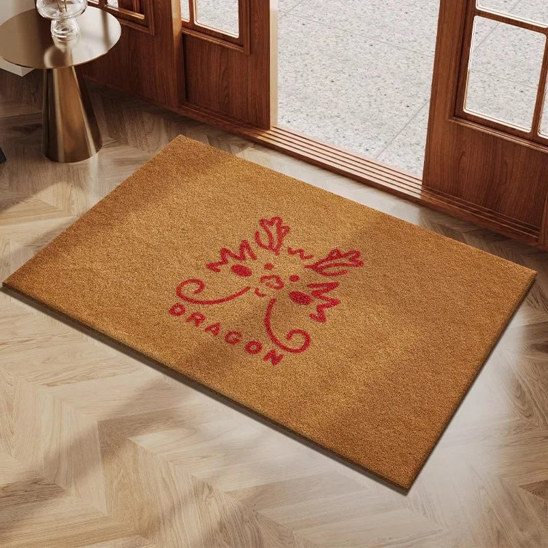 Silk ring entrance door mat, dirt resistant, non washable, high-end foot mat, household entrance sliding door rubbing mat