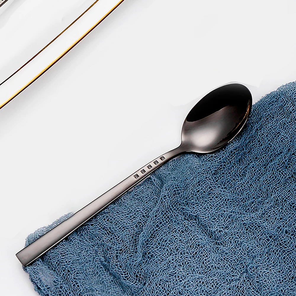 3/4/6/12Pcs Sliver Coffee Spoon Set Stainless Steel 304 Stirring Teaspoons Cake Dessert Spoon For Home Party Gold Tableware