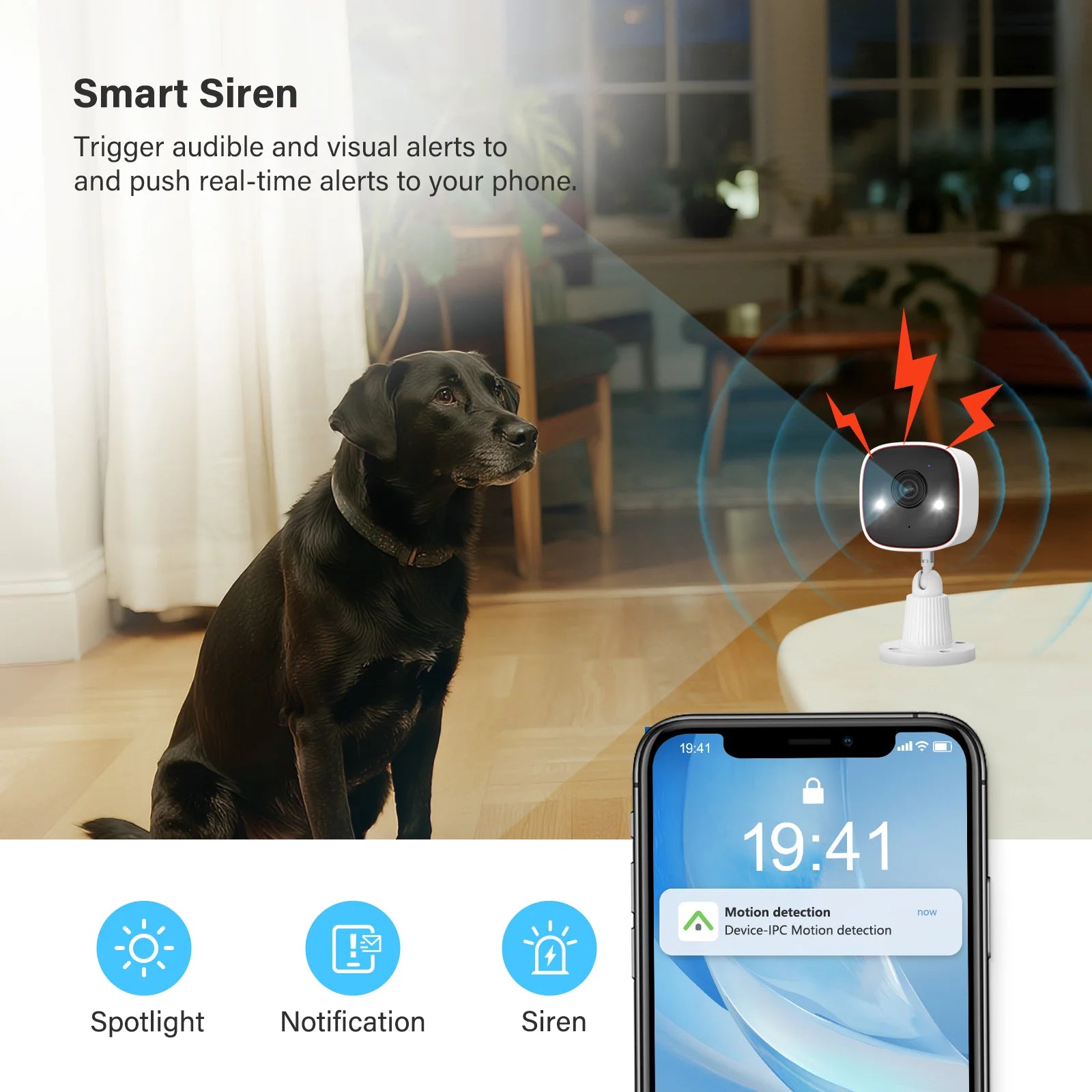 Outdoor Wireless Security Camera 3MP 1296P,Camera with WiFi, Home Security Surveillance, Property Monitoring, Indoor Security