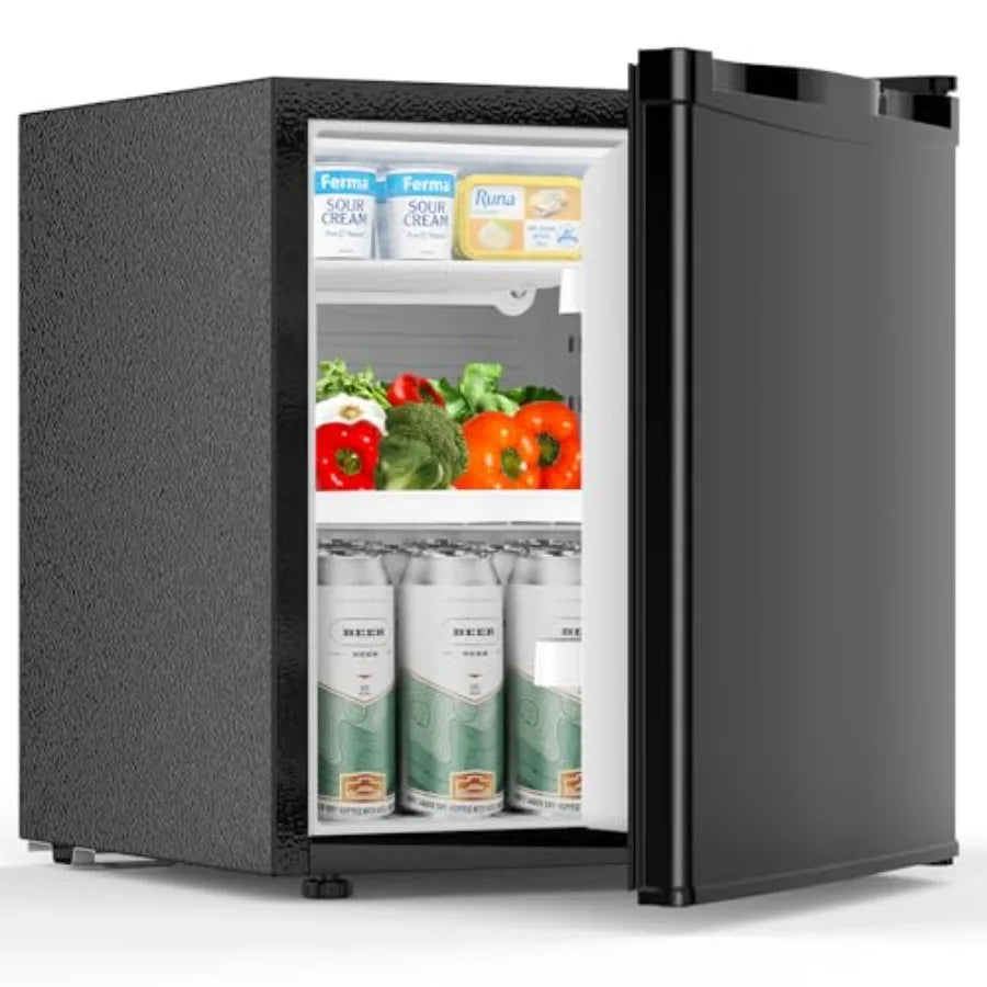 Compact Refrigerator with Freezer – 1.6 Cu.Ft (Stainless Steel)