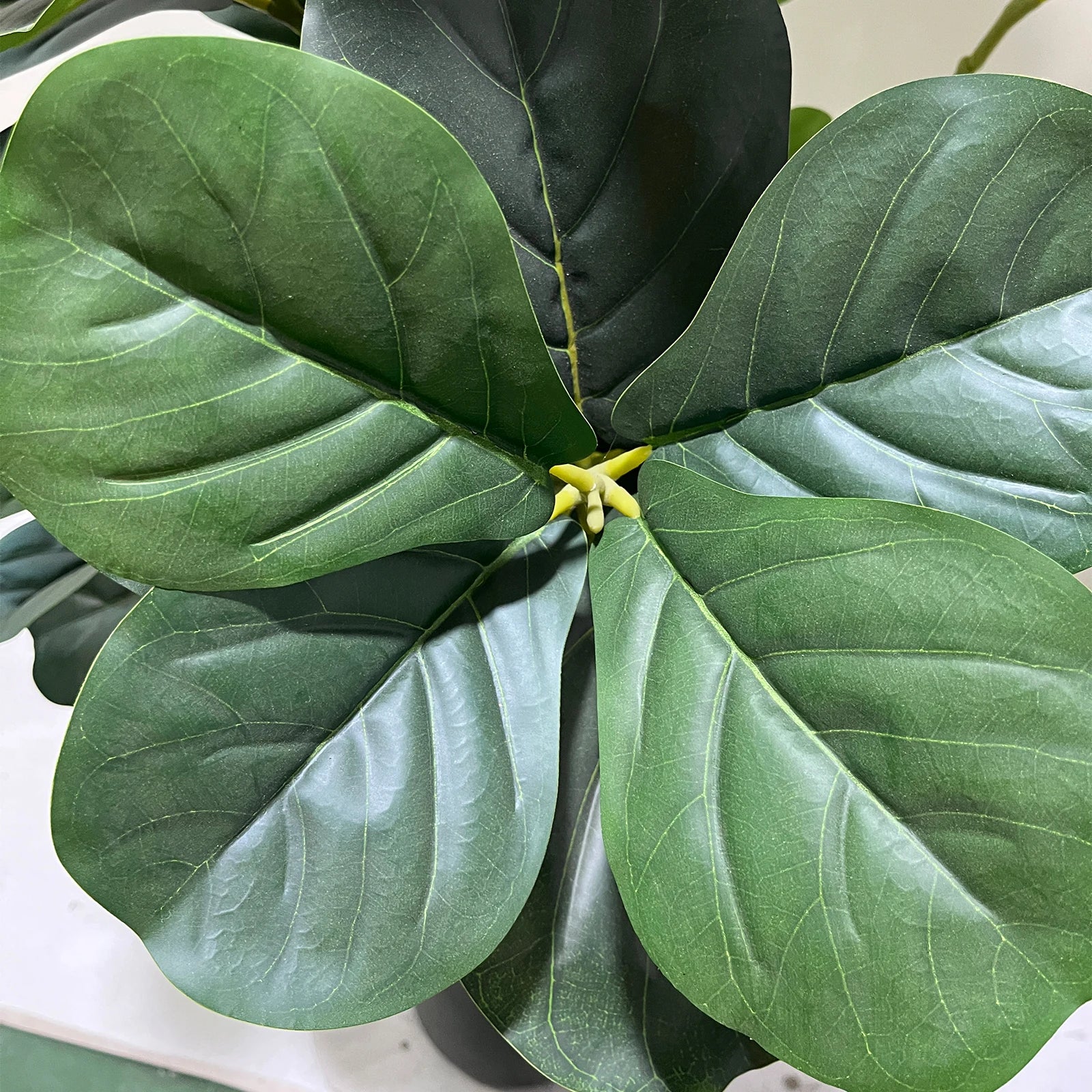 150cm Artificial Fiddle Leaf Fig Tree with Grey Planter Faux Floor Plant Indoor and Outdoor Fake Plant Tree Home Office Decor