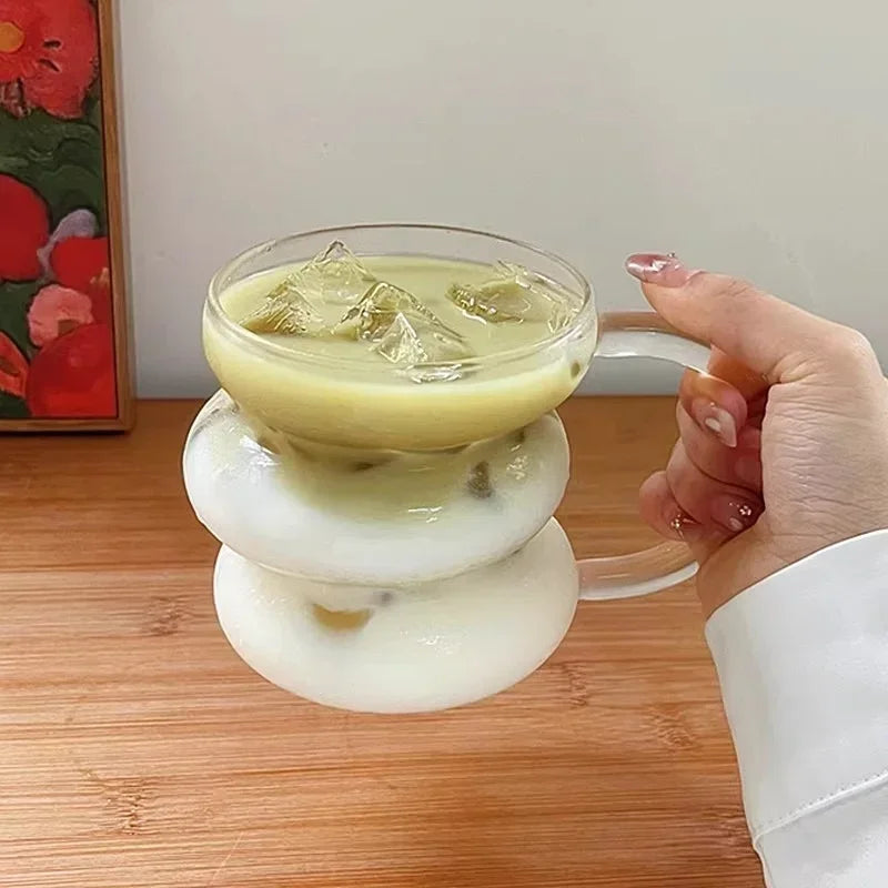 Clear Glass Heat-Resistant Tumbler – Ins Style (1 / 2 Pack)