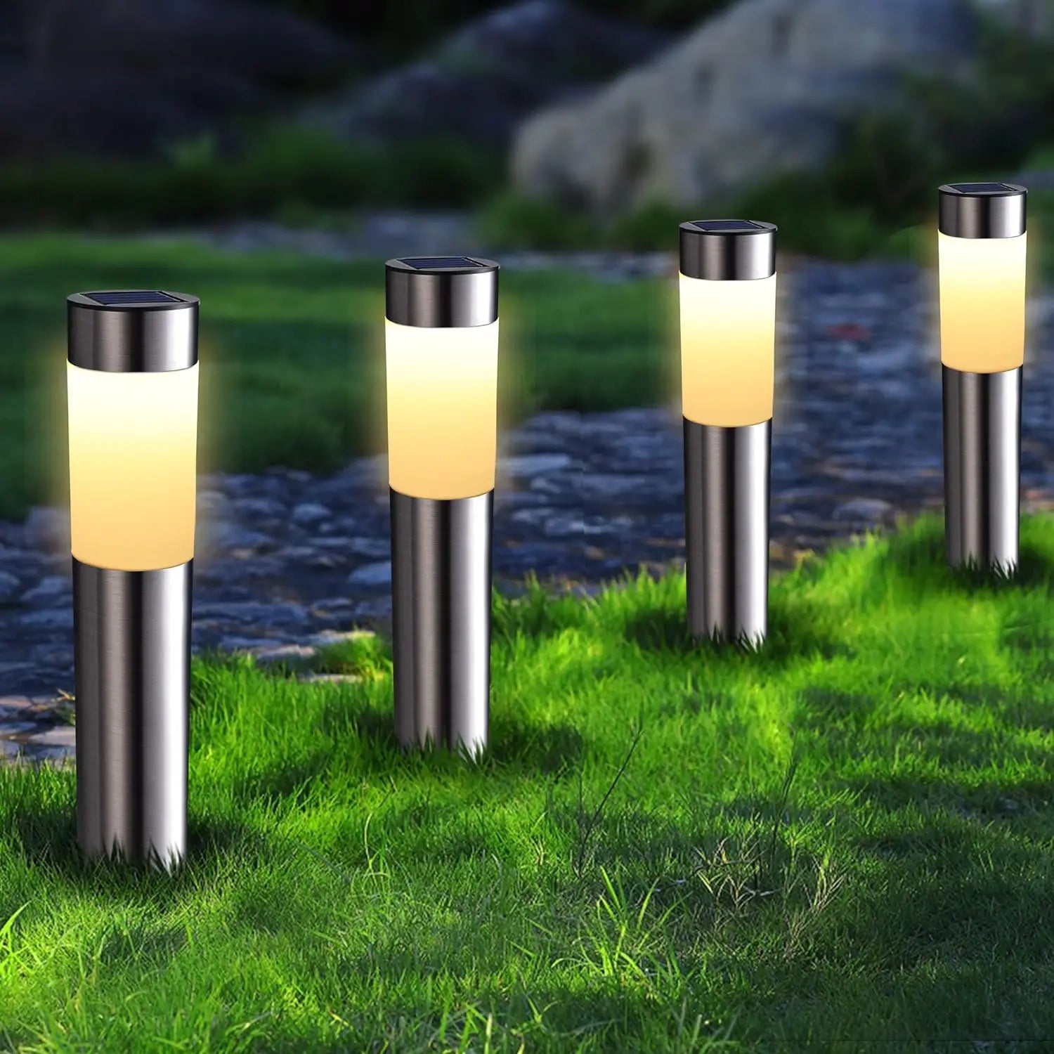 Solar Garden Pathway Lights – Outdoor LED Ground Lights (Pack Options)