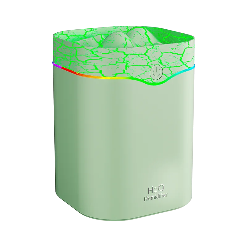 3 nozzles 2L large capacity humidifier cracked flame mountain USB powered mist volume adjustment, home bedroom