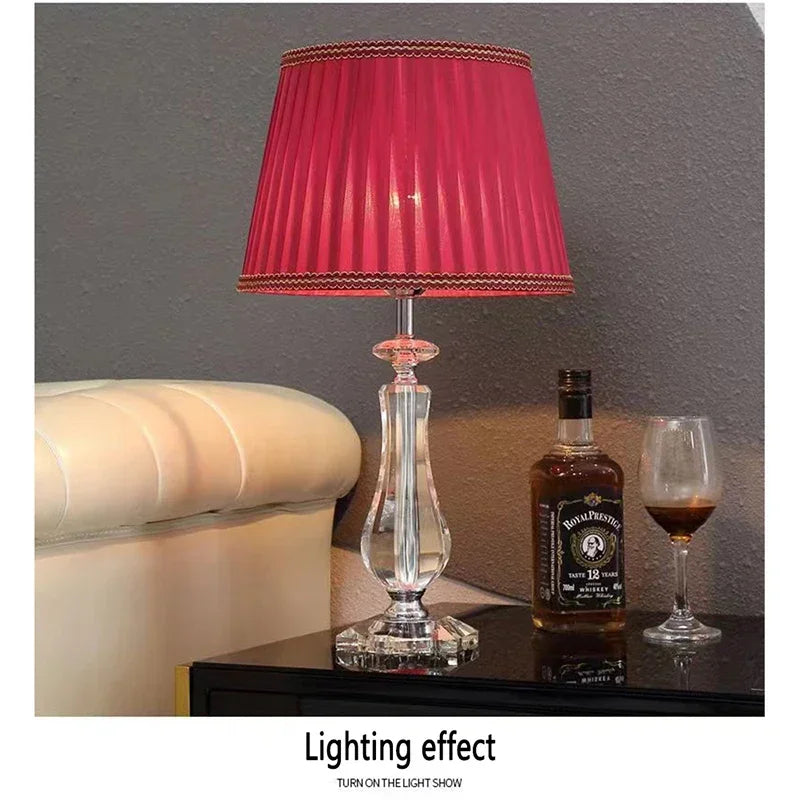 Contemporary Crystal Table Lamp Luxurious Living Room Bedroom Study LED Originality Bedside Desk Light