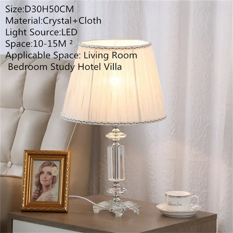 Luxury Crystal Table Lamp  Fashion Modern Living Room Bedroom Study Villa Hotel Home Decoration Lightled lamp led lamp