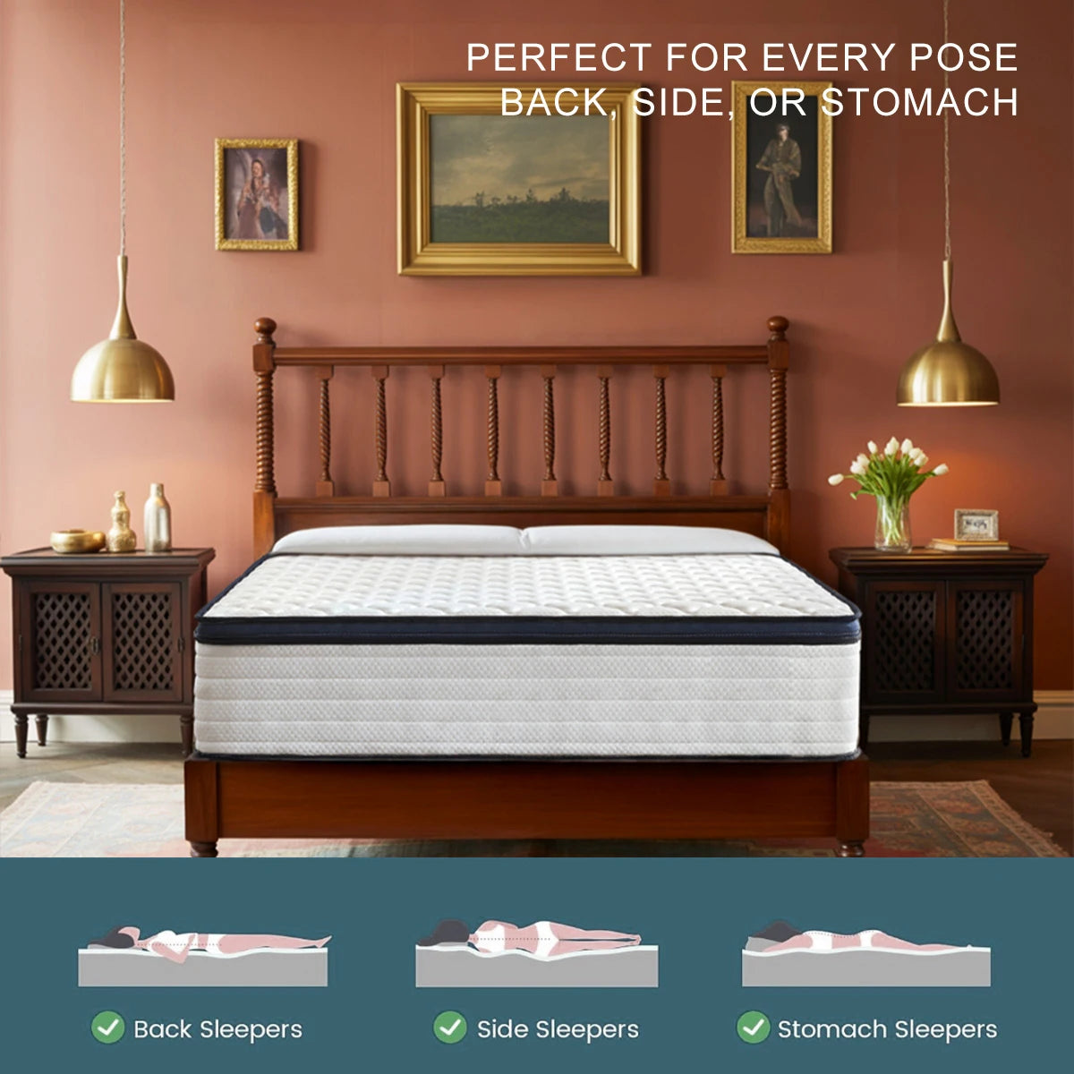 Hybrid Mattress – Queen Size (10 / 12 / 14 Inch, Medium Firm)